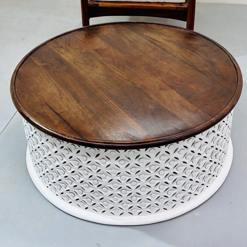 Wooden Coffee Table with Distress Polish