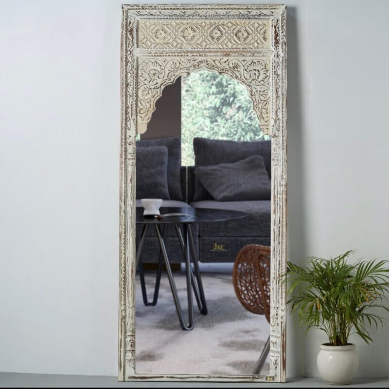 Carved Wooden Mirror